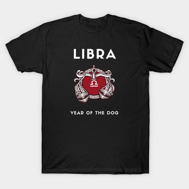 LIBRA / Year of the DOG T-Shirt by KadyMageInk